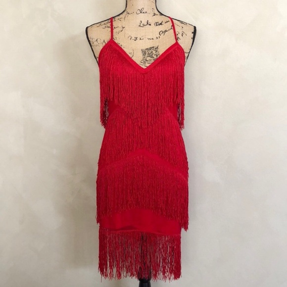 fringe mesh strappy midi bodycon dress